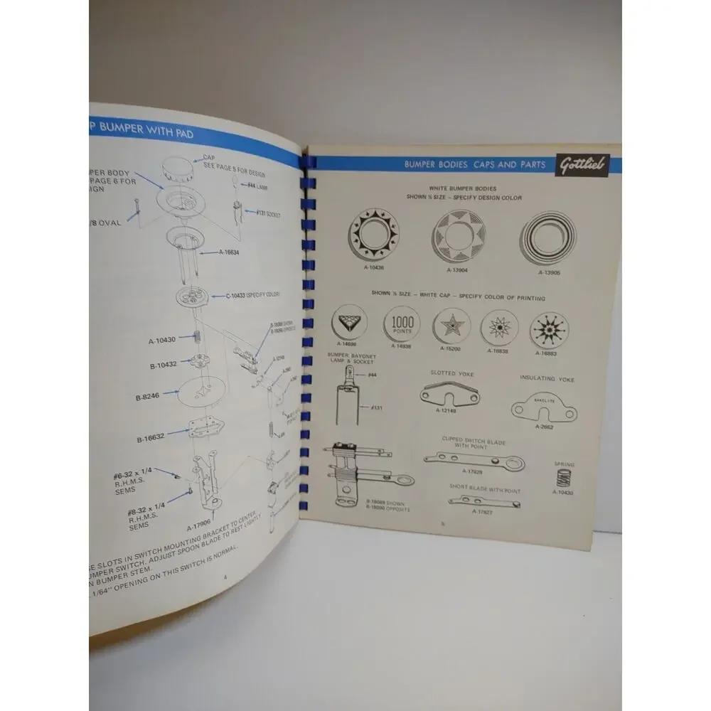 Gottlieb 1980 Pinball Machine Parts Catalog + Price List For Electronic Games